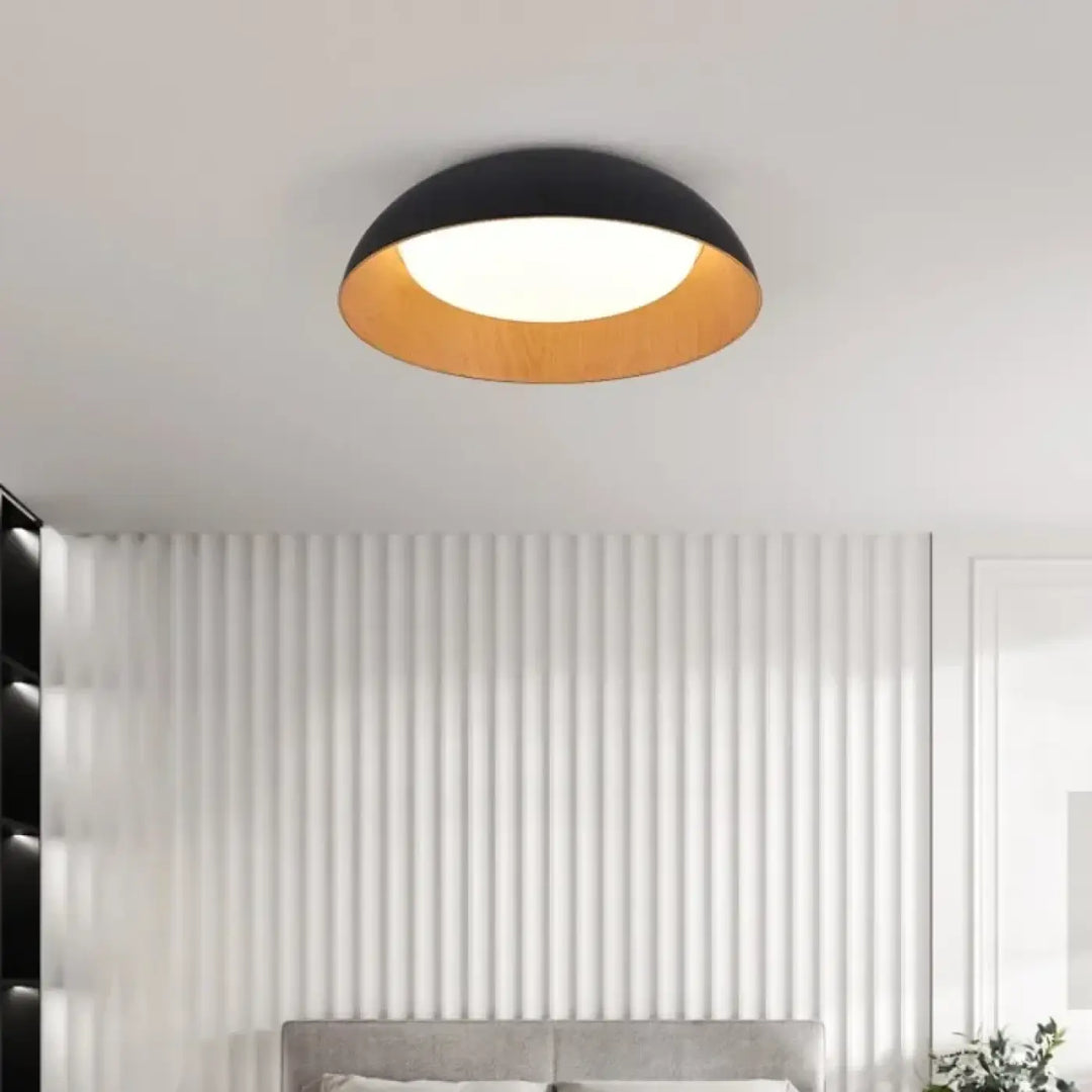 Nordic Led Ceiling Lights for Dining Room Cabinets Bedroom Ceiling Lamp Black and White Wood Grain Home Decor Light