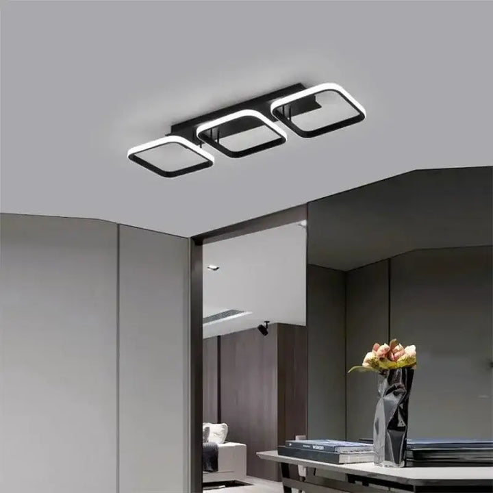 Plafonnier Minimaliste LED Avec Cercles Ou Carrés

