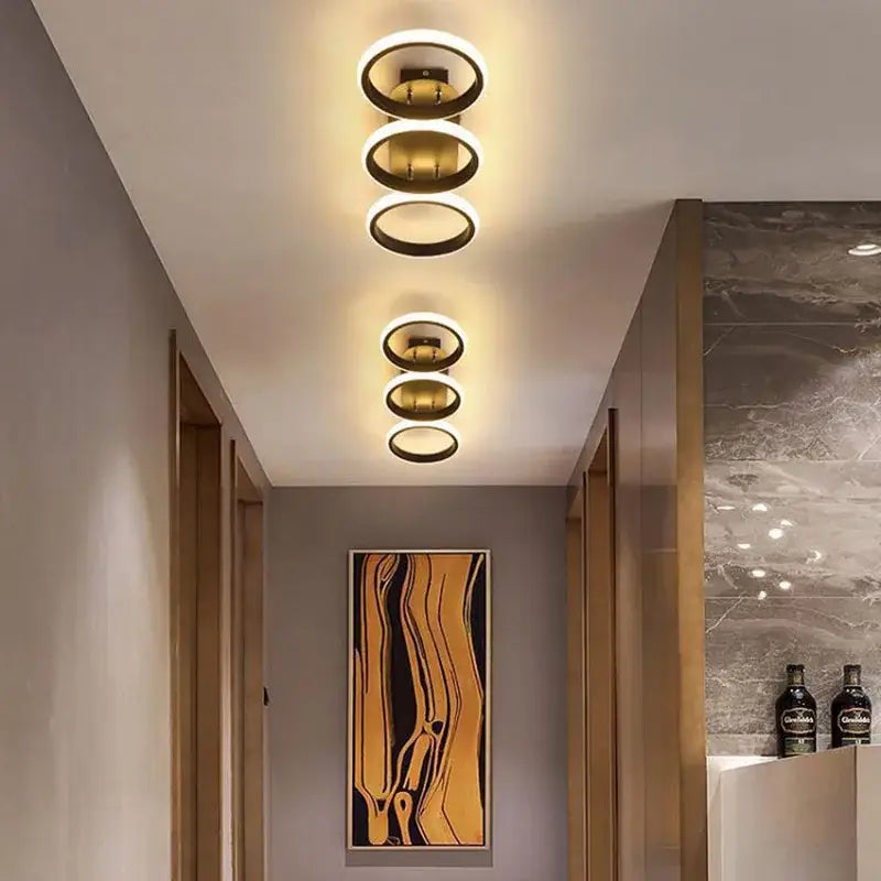 Plafonnier Minimaliste LED Avec Cercles Ou Carrés

