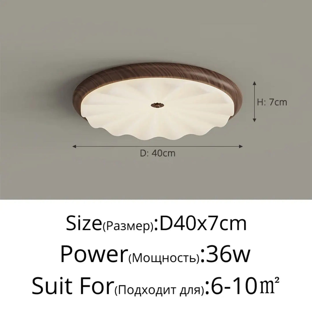 Plafonnier moderne blanc ondulé en verre luminaire led