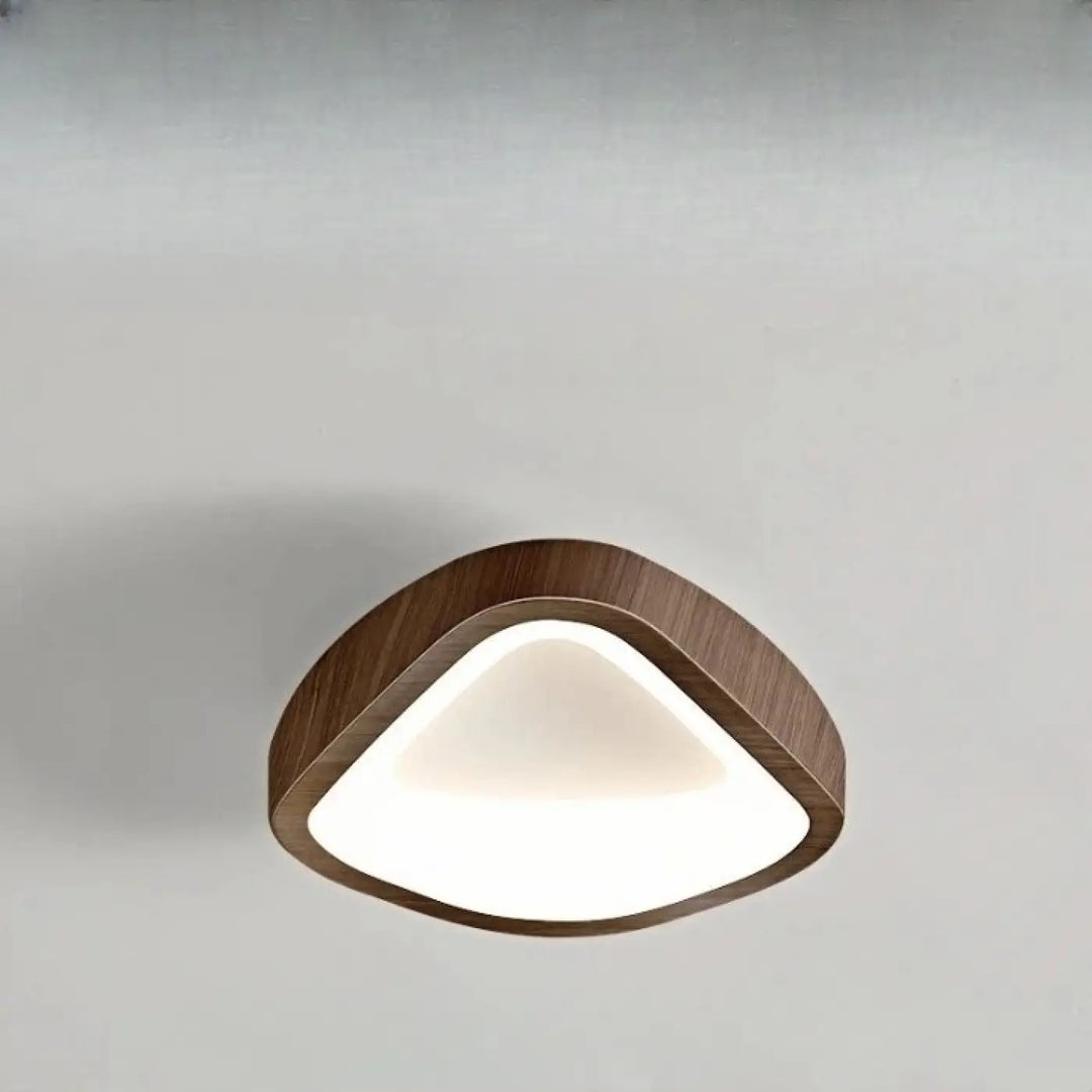 Luminaire plafonnier konja design minimaliste nordique avec cadre en bois chaleureux et panneau blanc pour chambre à coucher