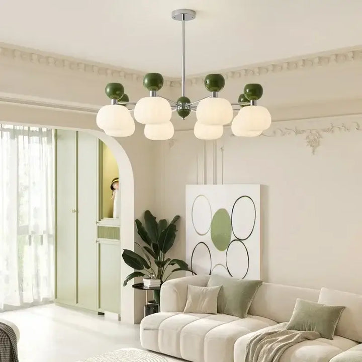Plafonnier Moderne Globes Blancs Verre Opalin Élégant