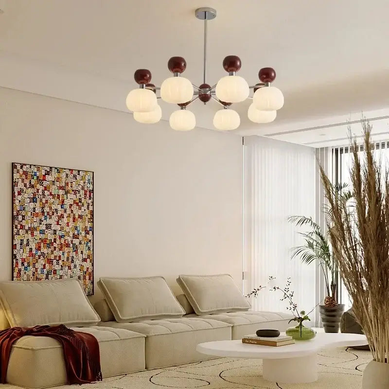 Plafonnier Moderne Globes Blancs Verre Opalin Élégant