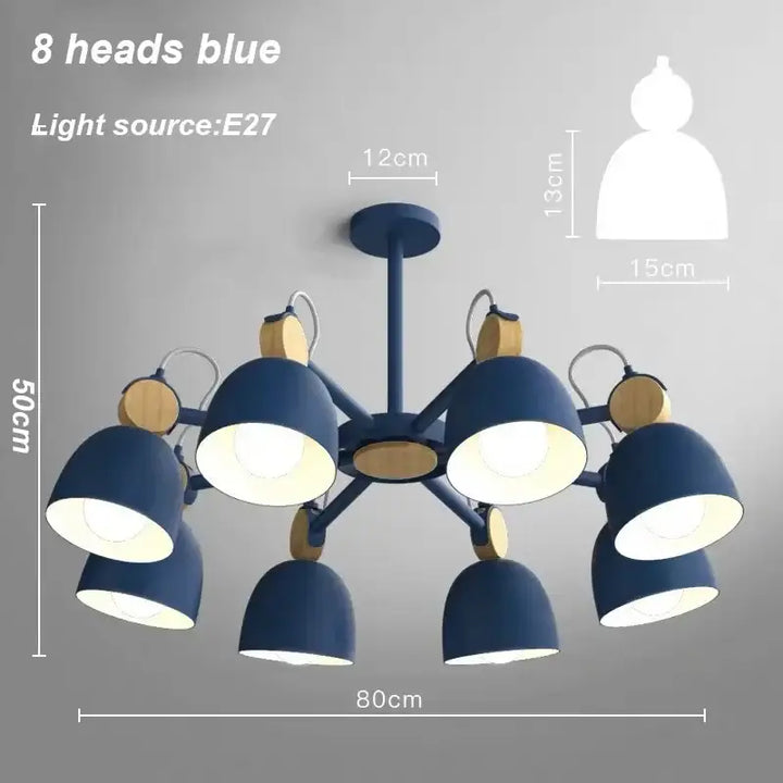 Plafonnier moderne style nordique multi lumières élégant