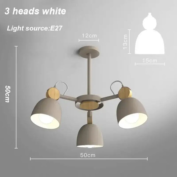 Plafonnier moderne style nordique multi lumières élégant