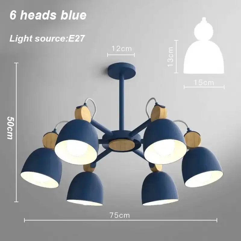 Plafonnier moderne style nordique multi lumières élégant