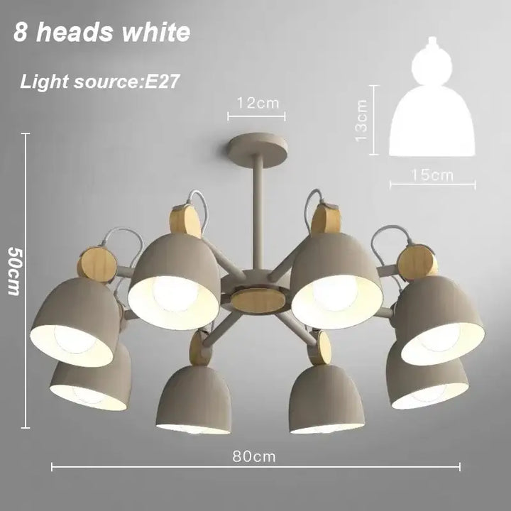 Plafonnier moderne style nordique multi lumières élégant