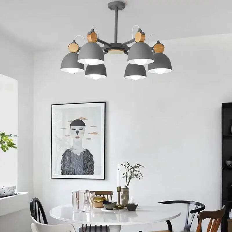 Plafonnier moderne style nordique multi lumières élégant