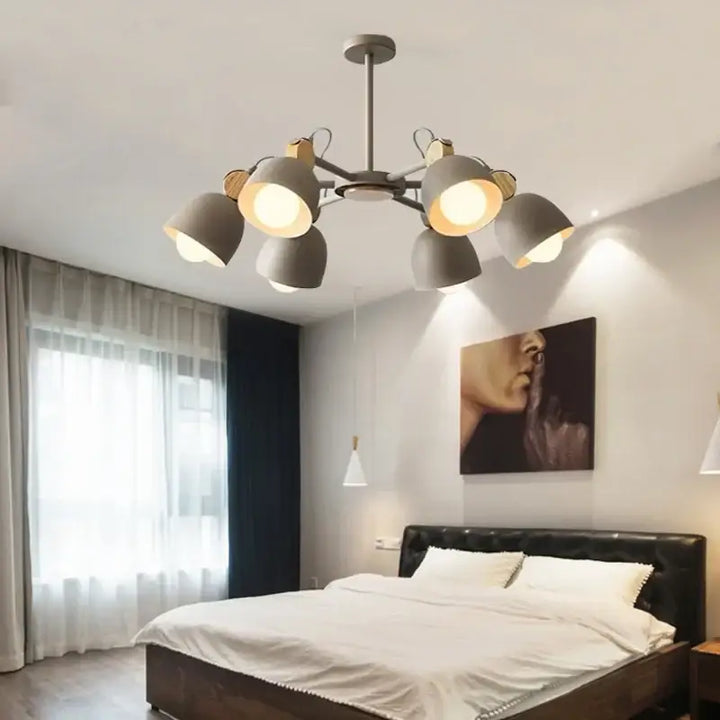 Plafonnier moderne style nordique multi lumières élégant