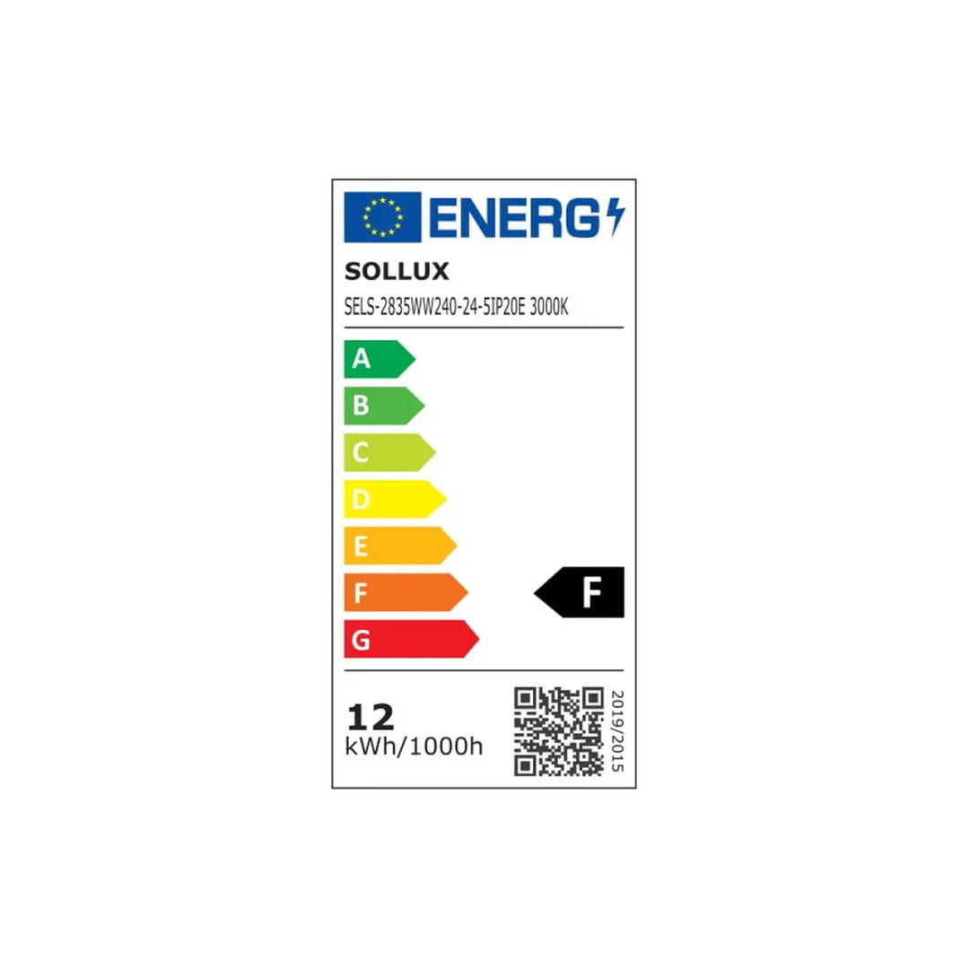 Étiquette énergie sollux sels-2835ww240-24-sip20e 3000k pour luminaire plafonnier rio 110 noir modules led design unique lampes rio
