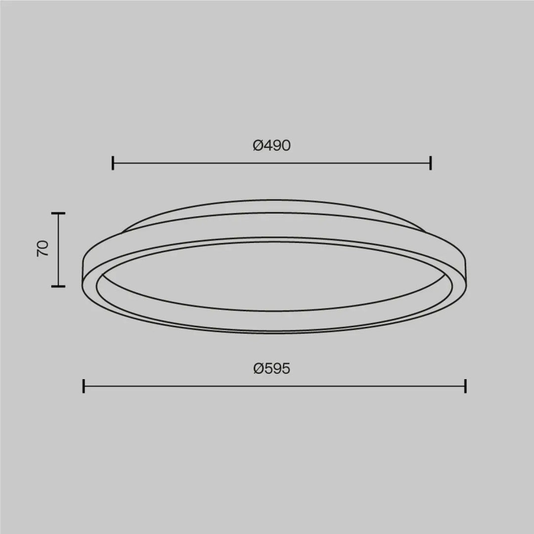 Plafonnier orign effet pierre à lumière chaude avec design moderne en anneaux concentriques et marquages précis