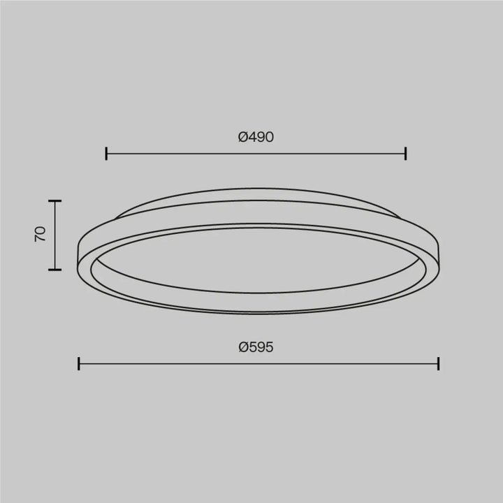 Plafonnier orign effet pierre à lumière chaude avec design moderne en anneaux concentriques et marquages précis