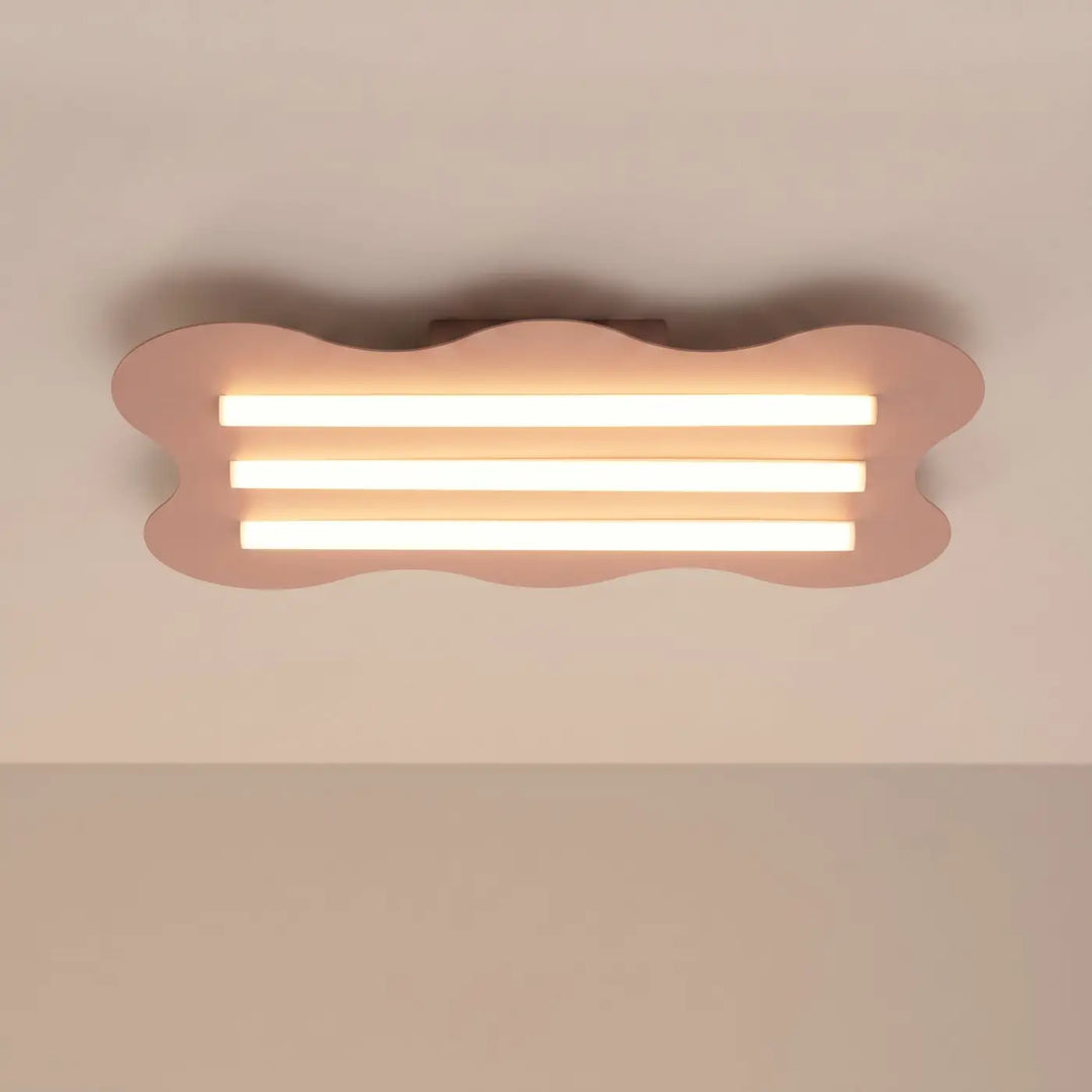 Plafonnier KLOVER moka allumée, au plafond