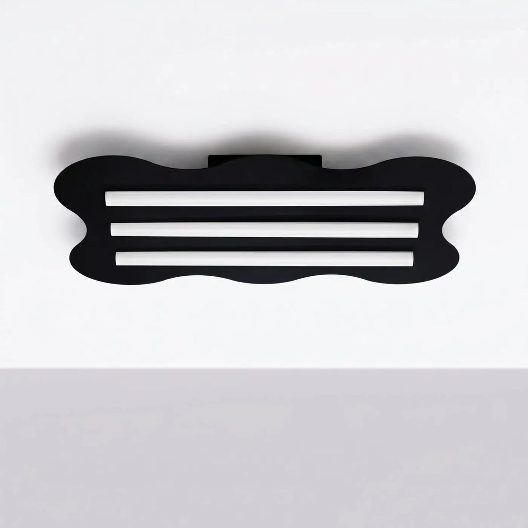 Plafonnier KLOVER noir éteinte, au plafond