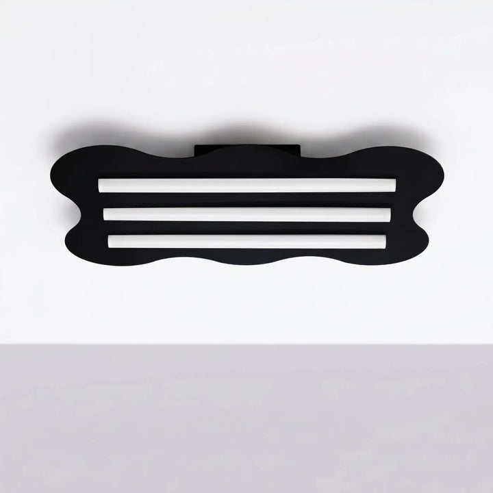 Plafonnier KLOVER noir éteinte, au plafond