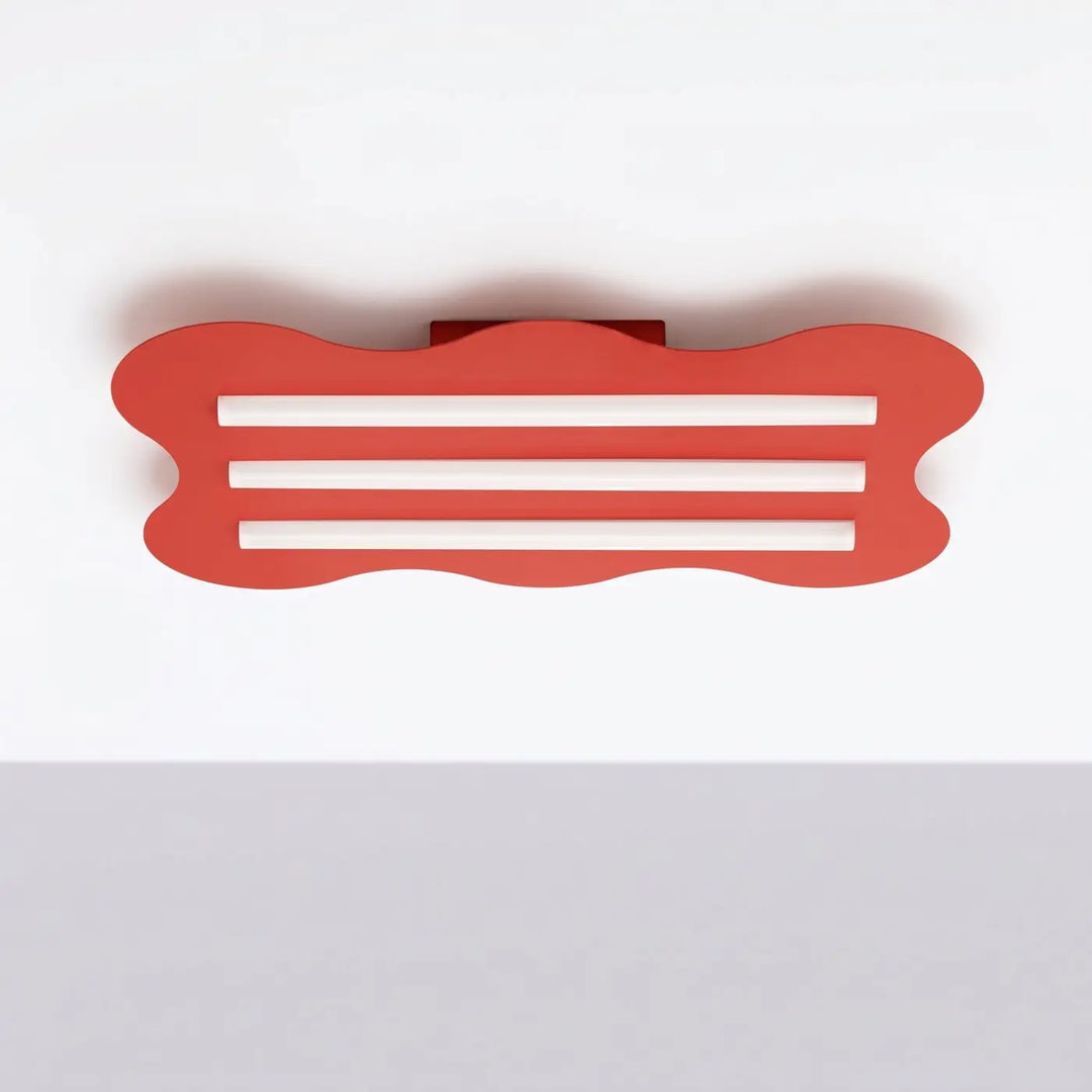 Plafonnier KLOVER rouge éteinte, au plafond