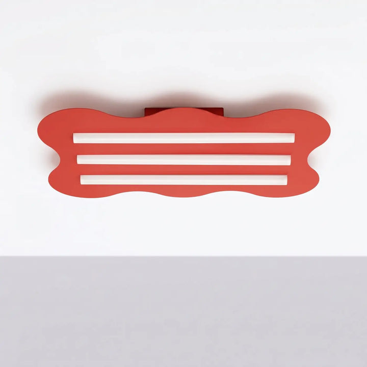 Plafonnier KLOVER rouge éteinte, au plafond