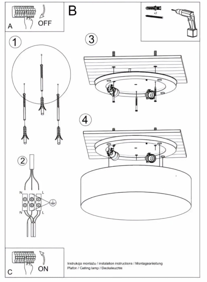 Luminaire plafonnier arena avec cylindre bas off-white et disque diffusant pour chambre d’enfant