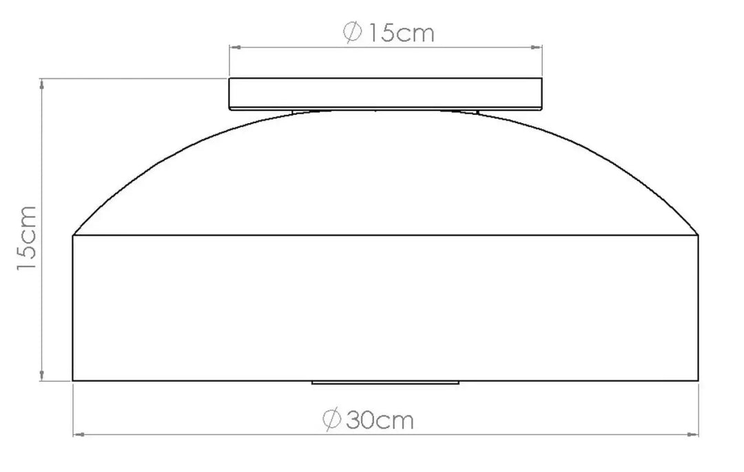 Plafonnier rond omiQ blanc minimaliste avec diffuseur laiteux idéal pour chambre d’enfant, 30 cm diamètre, 15 cm haut