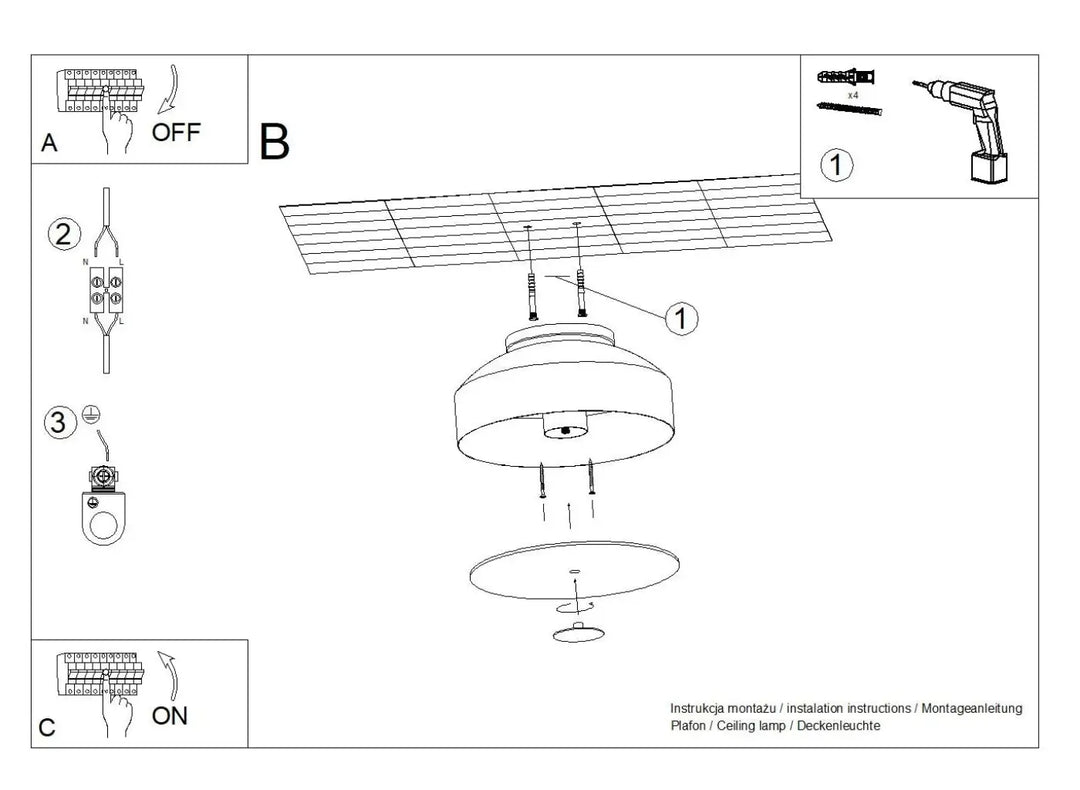 Plafonnier rond omiq avec diffuseur laiteux et design moderne idéal pour une chambre d’enfant
