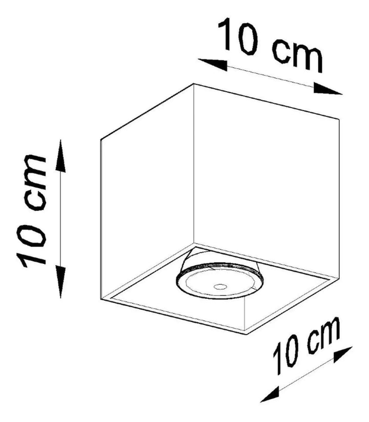 Luminaire plafonnier quad cube 10 cm encastré avec teintes mates idéal pour ampoules gu10 en plafonnier spot moderne