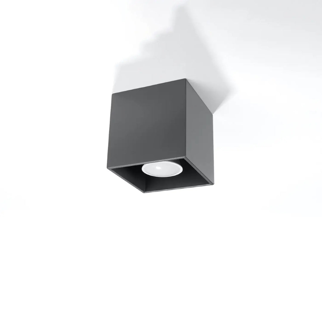 Luminaire Plafonnier anthracite éteinte, vue rapprochée