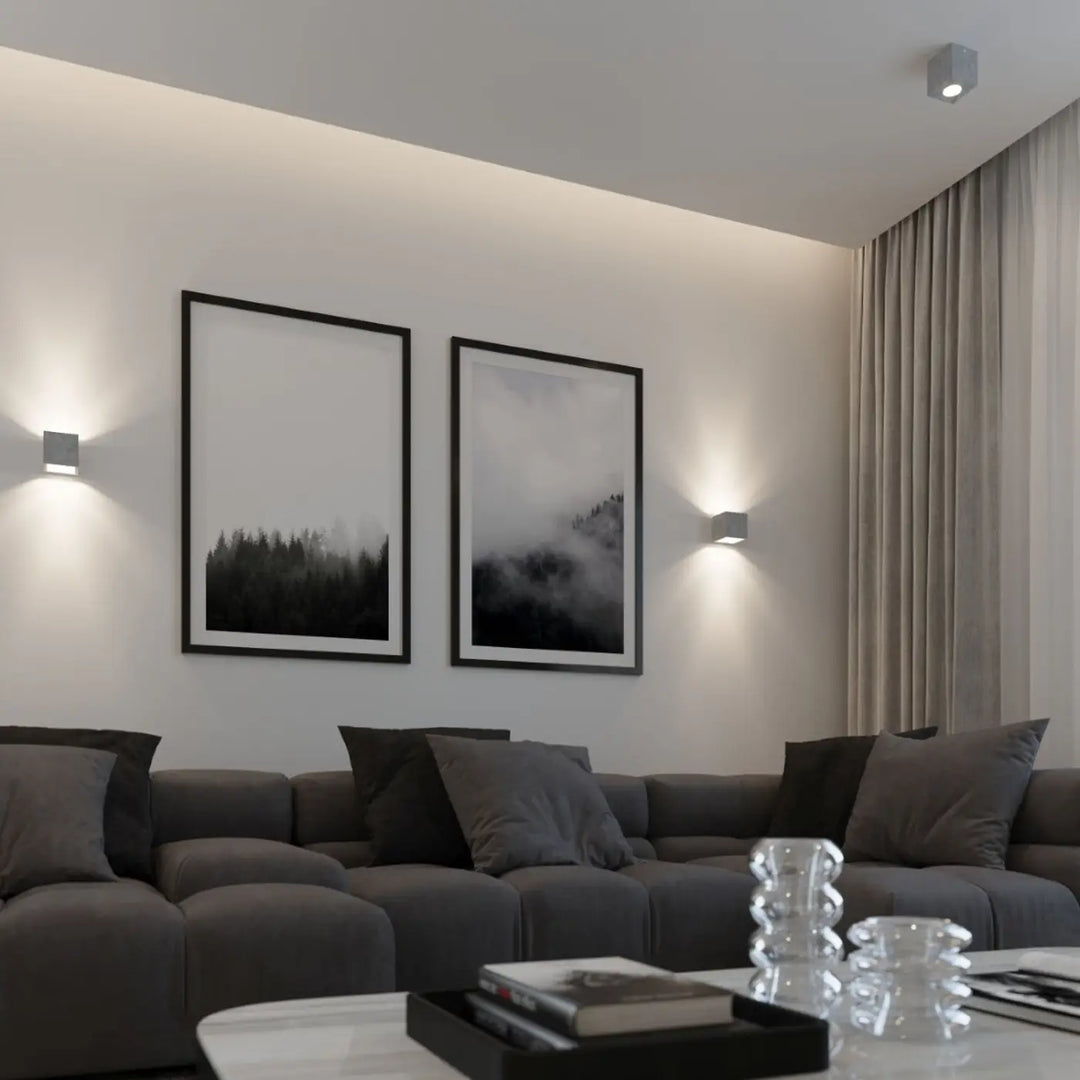 Luminaire Plafonnier gris dans un intérieur contemporain