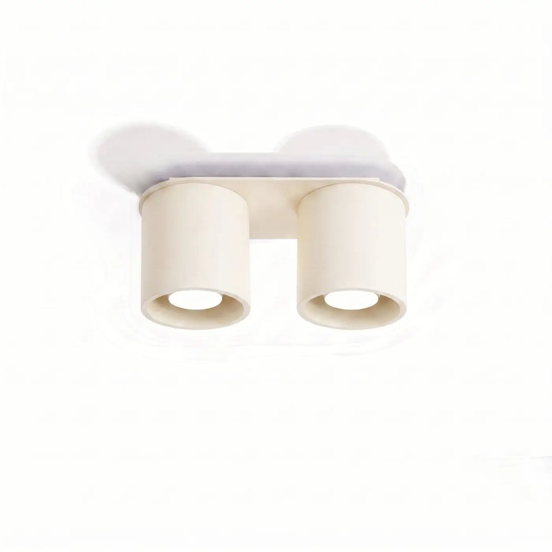 Luminaire Plafonnier beige éteinte, vue rapprochée