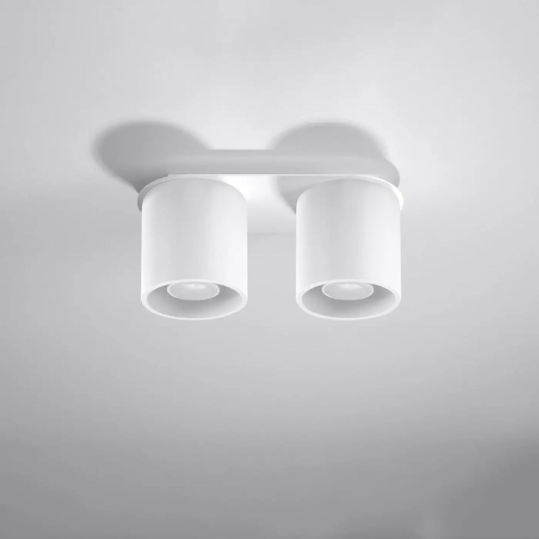 Luminaire Plafonnier blanc éteinte, vue rapprochée