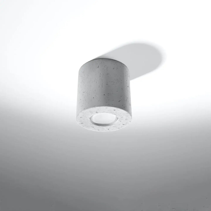 Luminaire Plafonnier gris éteinte, vue rapprochée