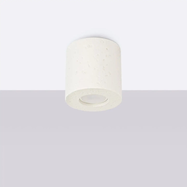 Luminaire Plafonnier beige éteinte, vue rapprochée