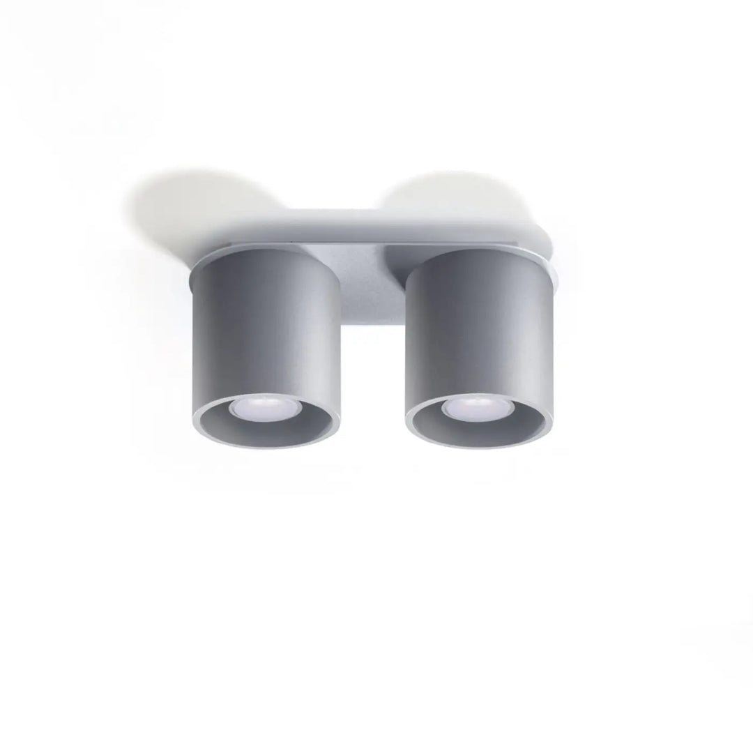 Luminaire Plafonnier gris éteinte, vue rapprochée
