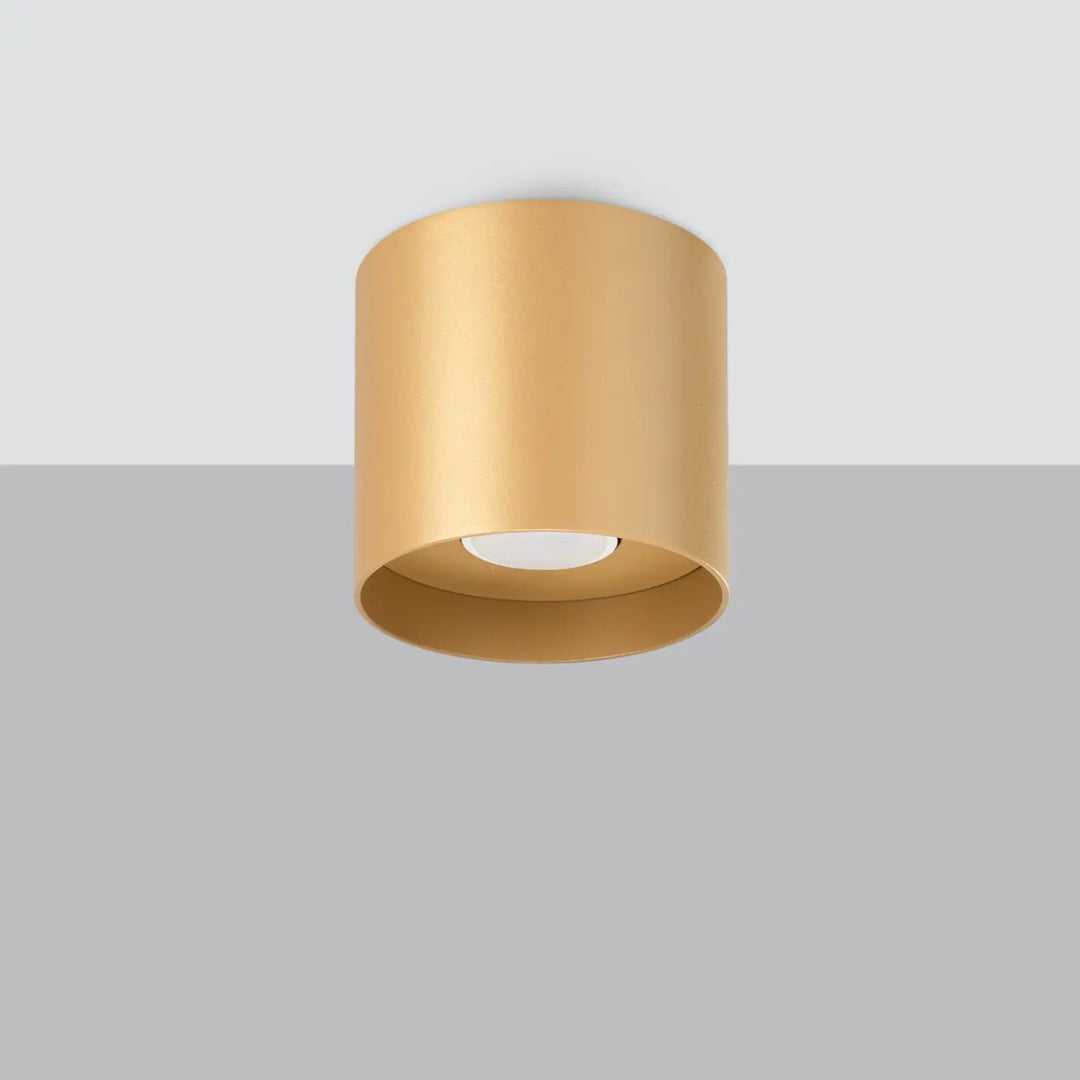 Luminaire plafonnier doré éteint