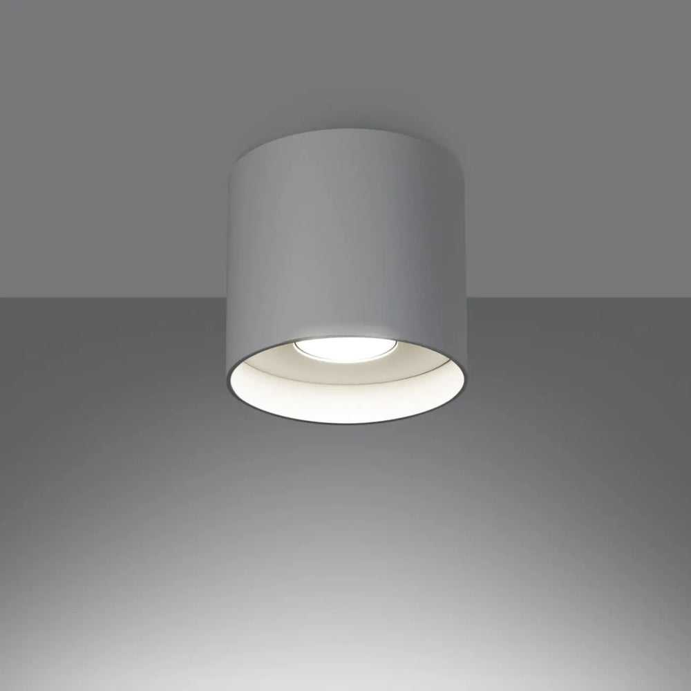 Luminaire plafonnier blanc allumé