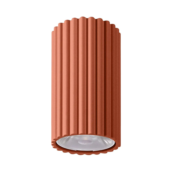 Plafonnier cannelé IVAR ocre rouge vue d'ensemble