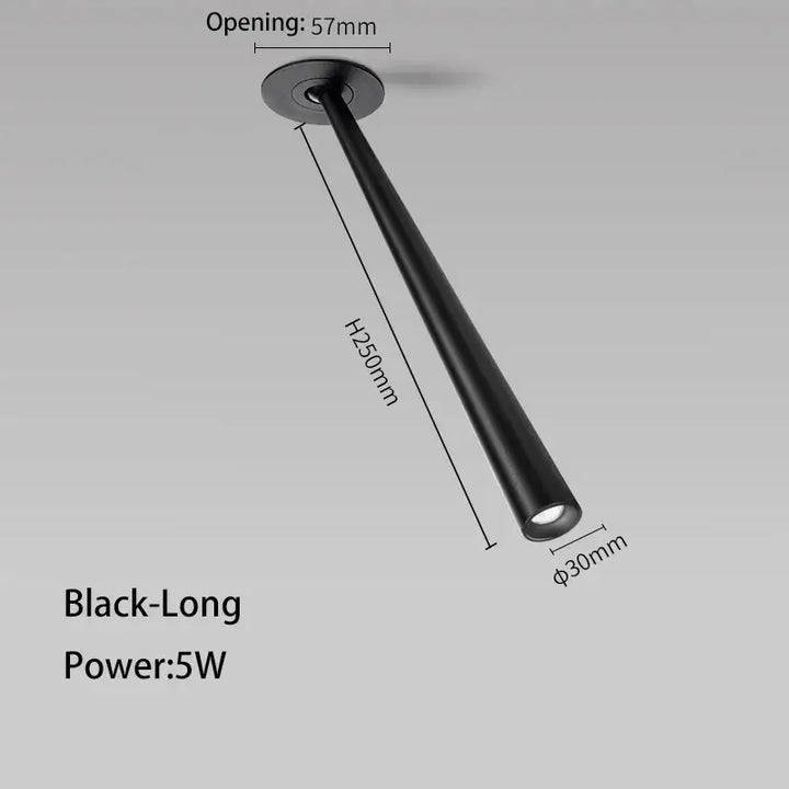 Plafonnier spot encastré design tube contemporain élégant