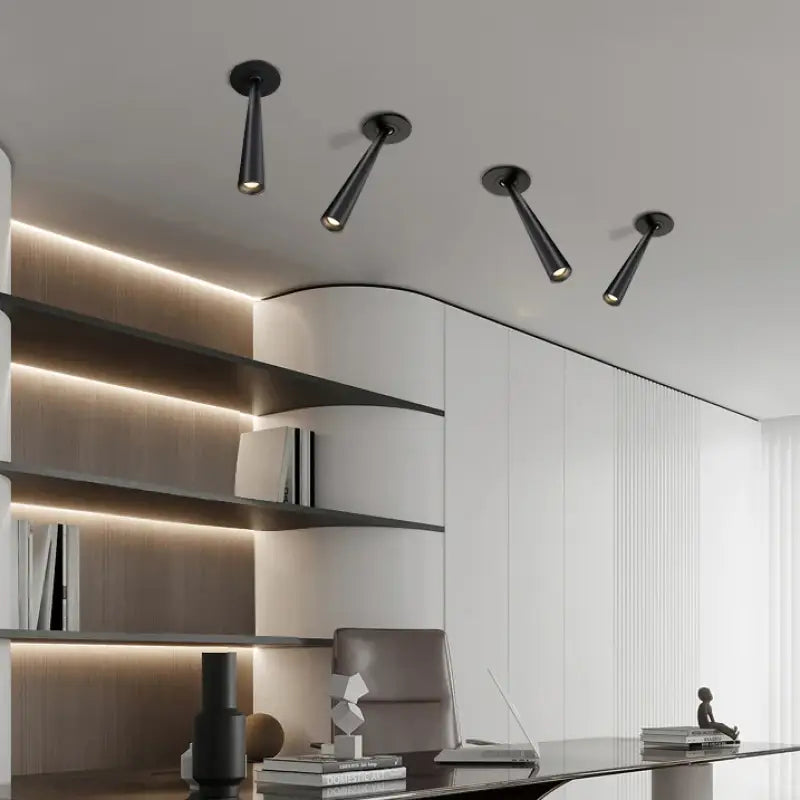 Plafonnier spot encastré design tube contemporain élégant