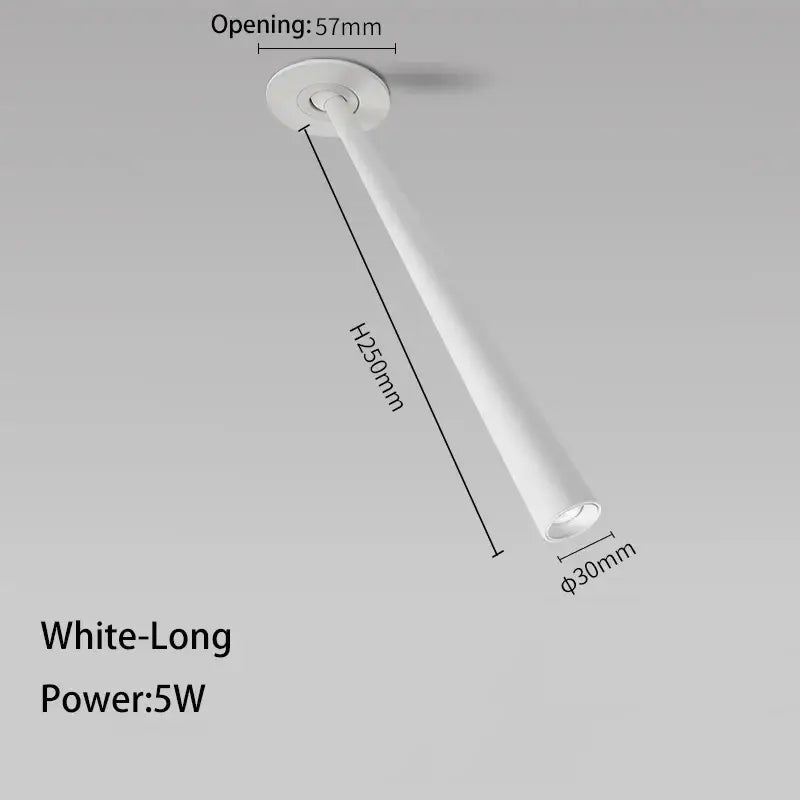 Plafonnier spot encastré design tube contemporain élégant