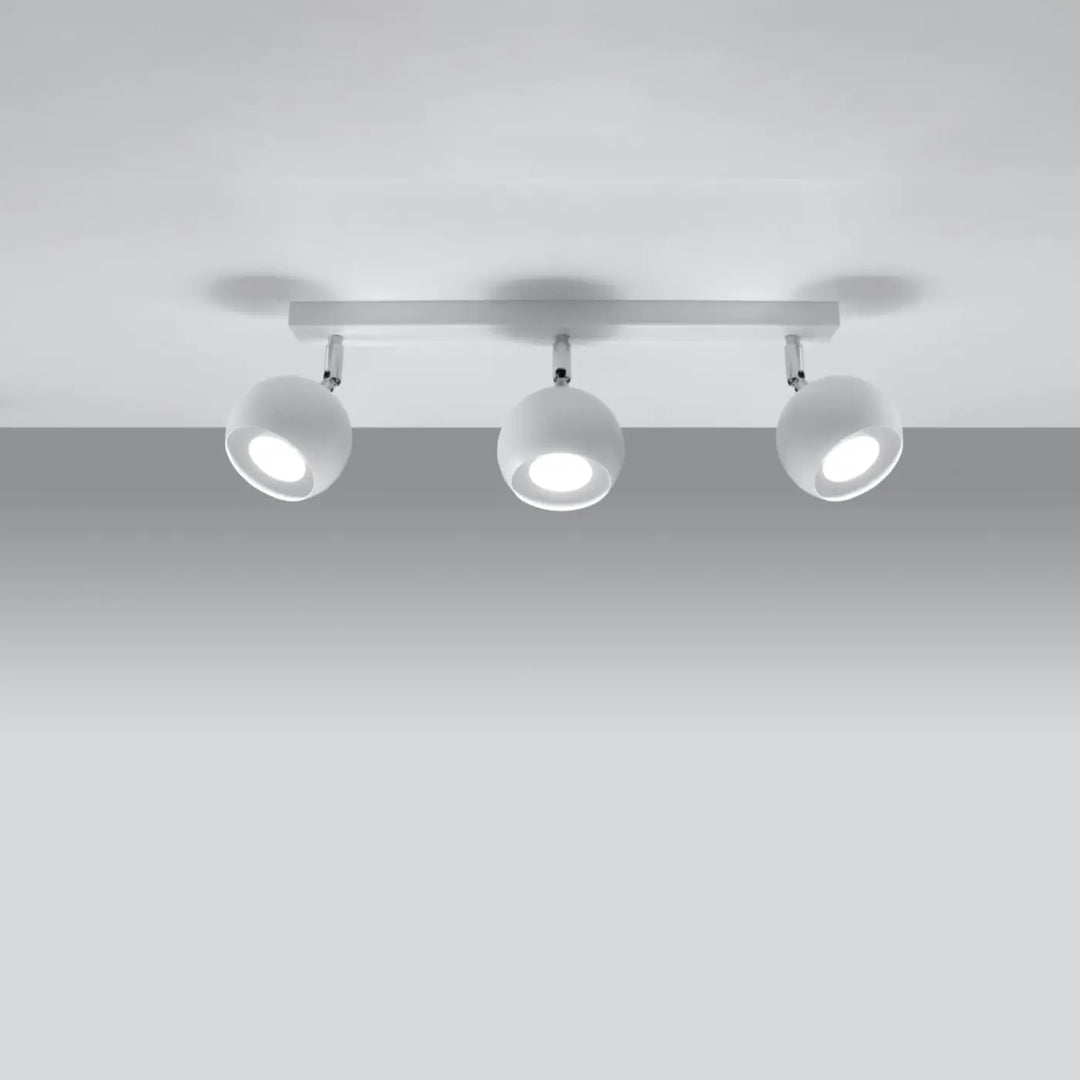 Luminaire plafonnier blanc allumé