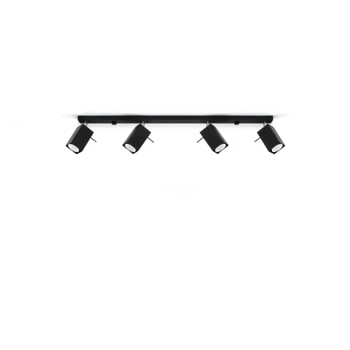 Luminaire plafonnier noir éteint, vue rapprochée