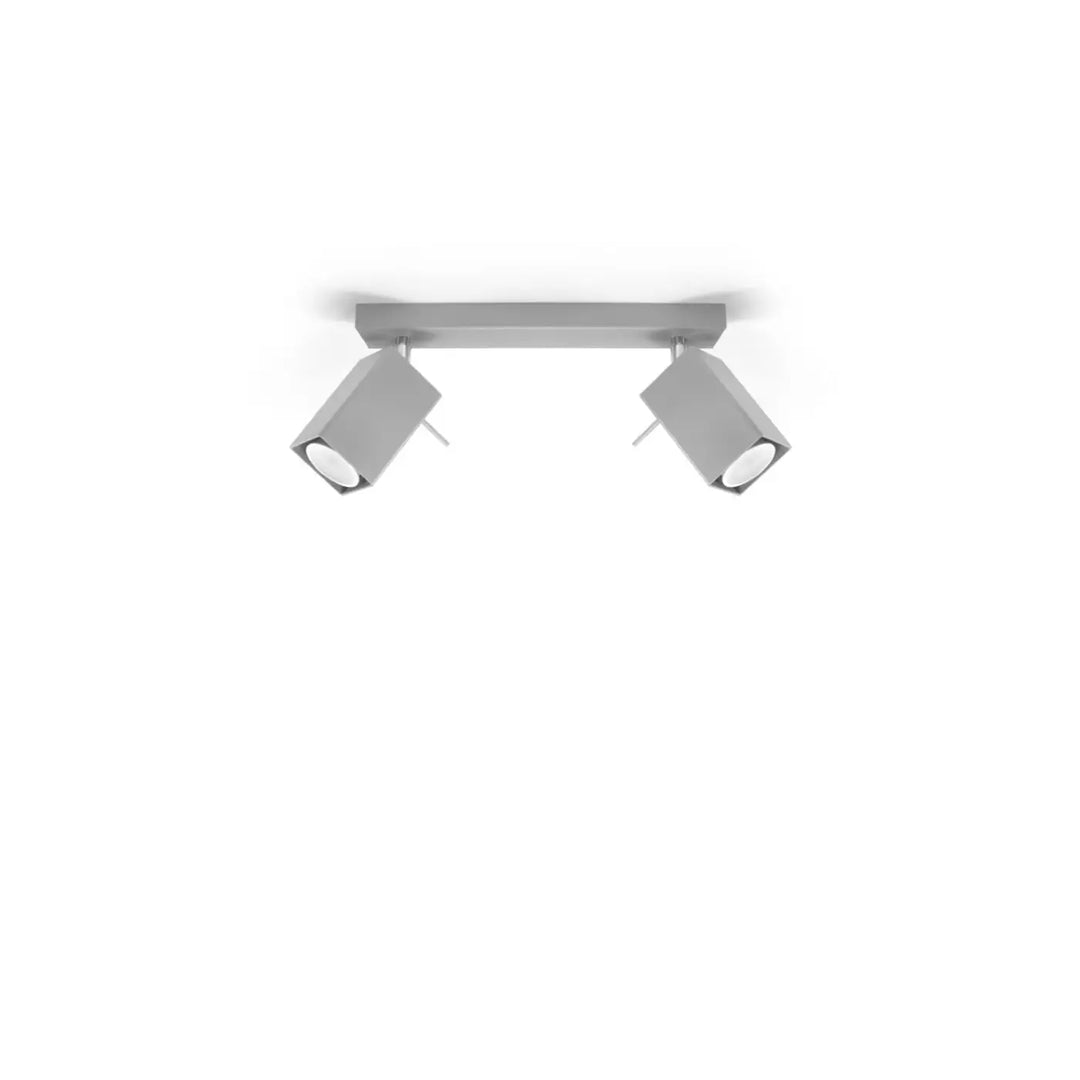 Luminaire plafonnier gris éteint, vue rapprochée