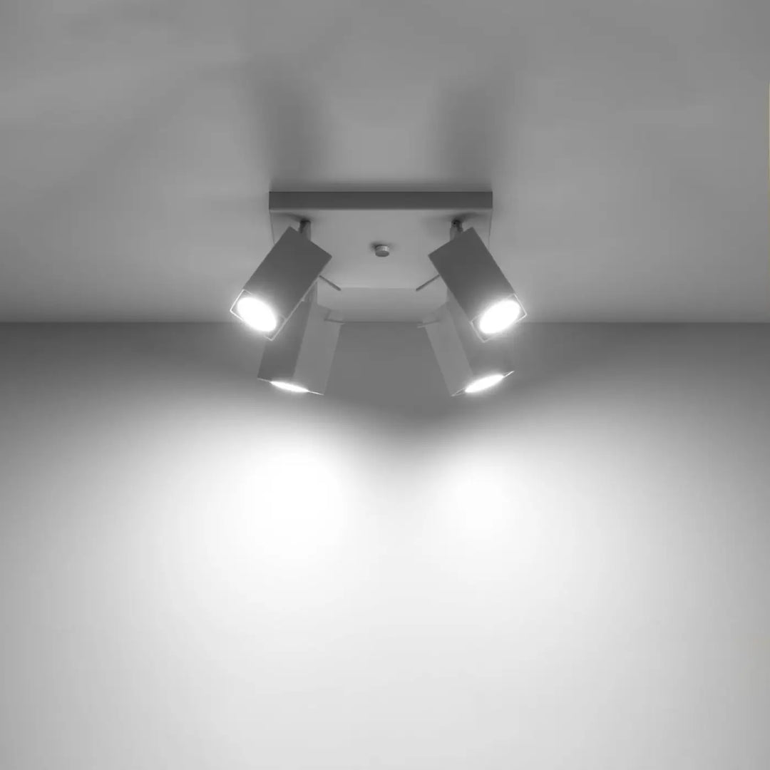 Luminaire plafonnier blanc allumé