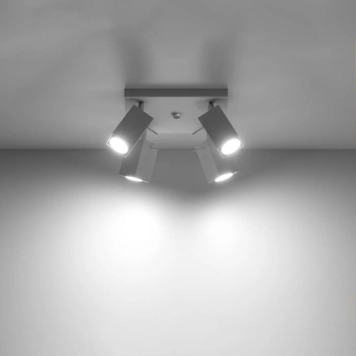 Luminaire plafonnier blanc allumé
