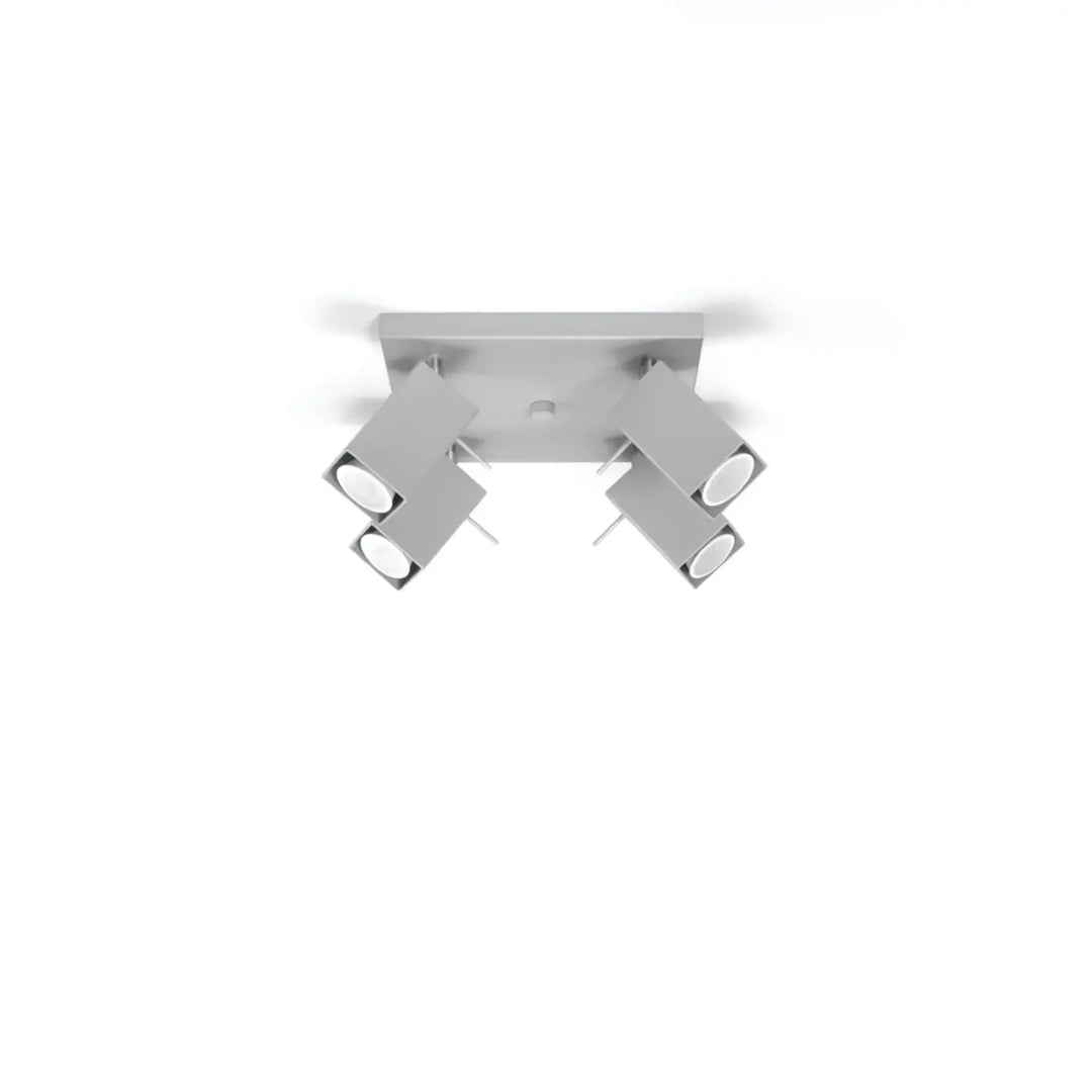 Luminaire plafonnier gris éteint, vue rapprochée