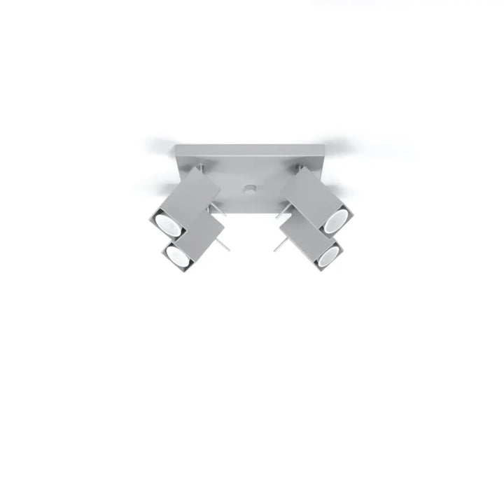 Luminaire plafonnier gris éteint, vue rapprochée