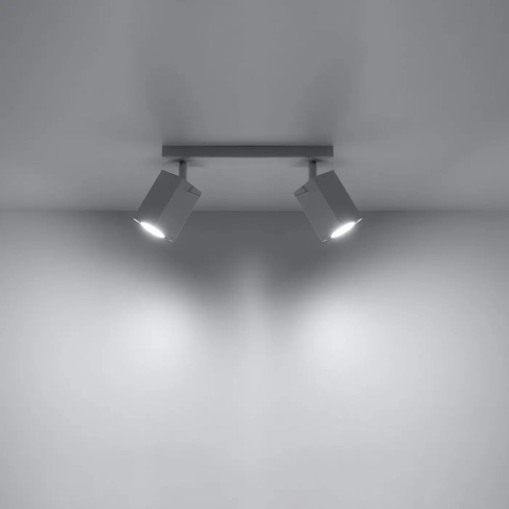 Luminaire plafonnier blanc allumé