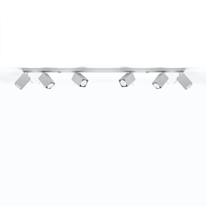 Luminaire plafonnier gris éteint, vue rapprochée