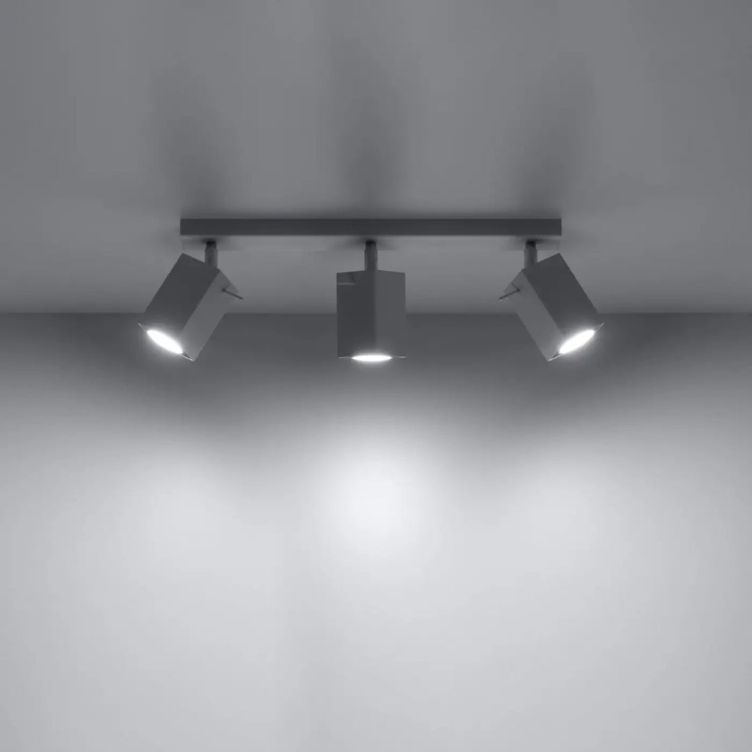 Luminaire plafonnier blanc allumé