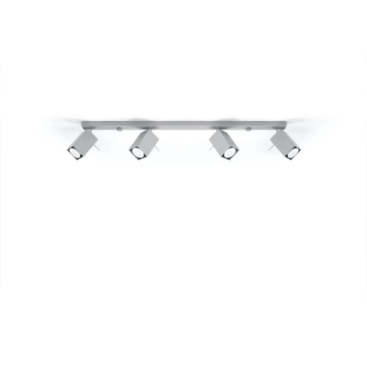 Luminaire plafonnier gris éteint, vue rapprochée
