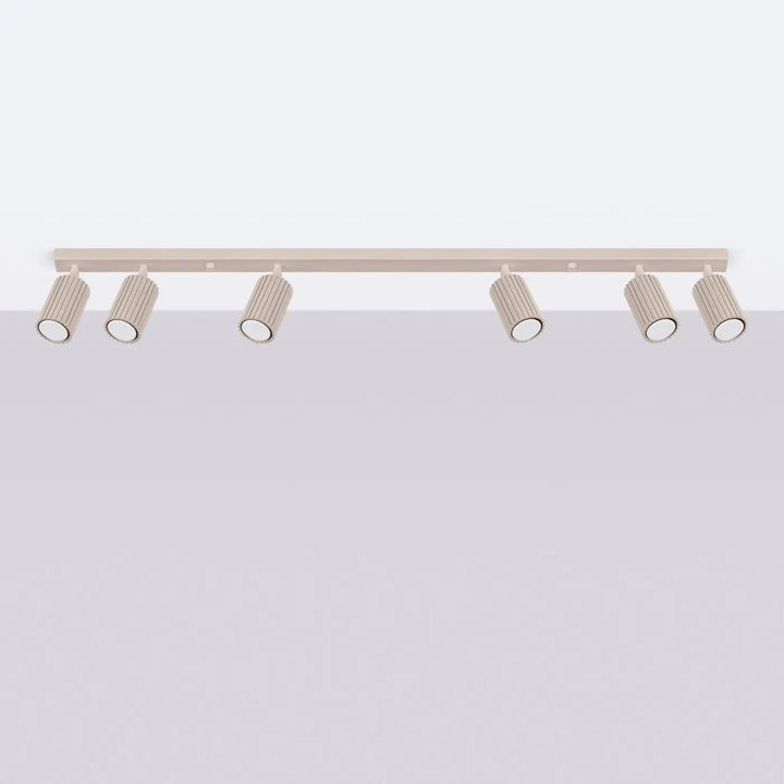 Luminaire Plafonnier taupe éteinte, vue rapprochée